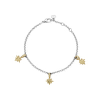 Silver & Gold Trio Baby North Star Chain Bracelet