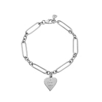 Silver 'I Love You' Love Token Bracelet