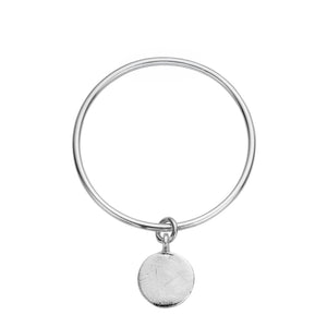 Silver Large Moon Bangle