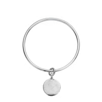 Silver Large Moon Bangle