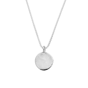 Silver Large Moon Snake Chain Necklace