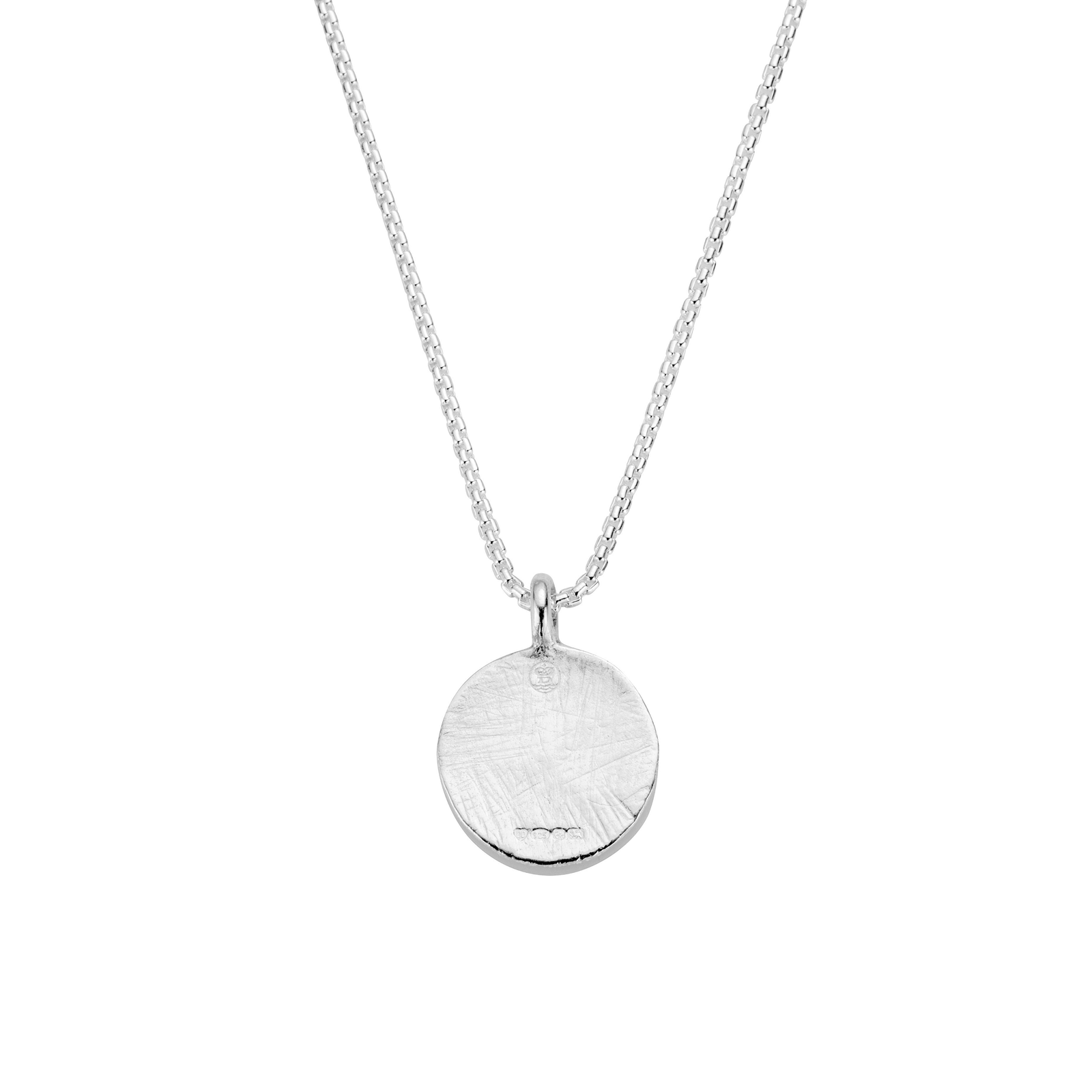 Silver Large Moon Snake Chain Necklace