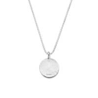 Silver Large Moon Snake Chain Necklace