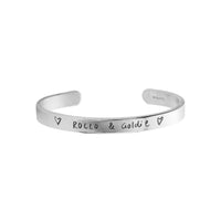 Silver Luxury Signature Bangle with Handwriting