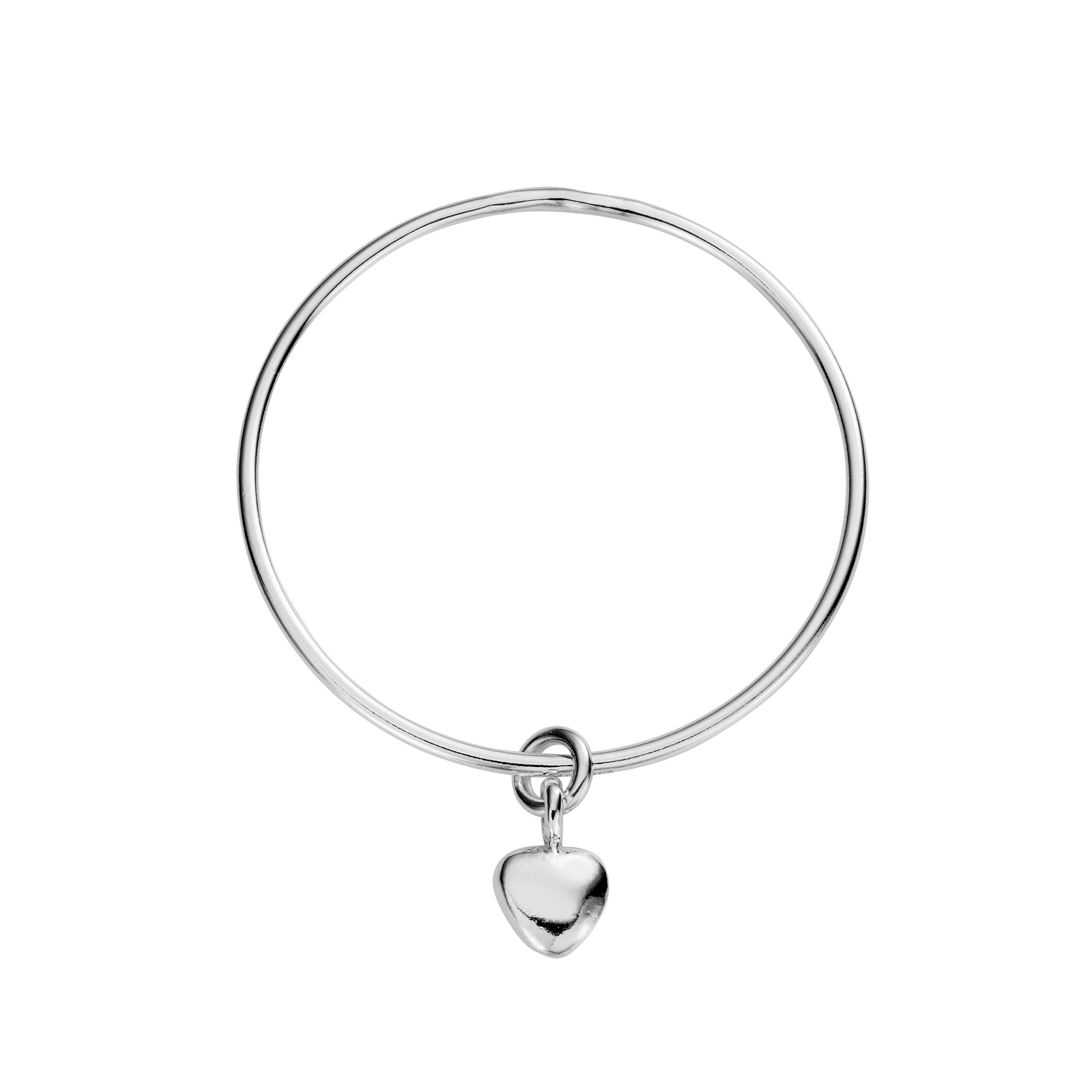 Silver Maxi Grateful Heart Bangle