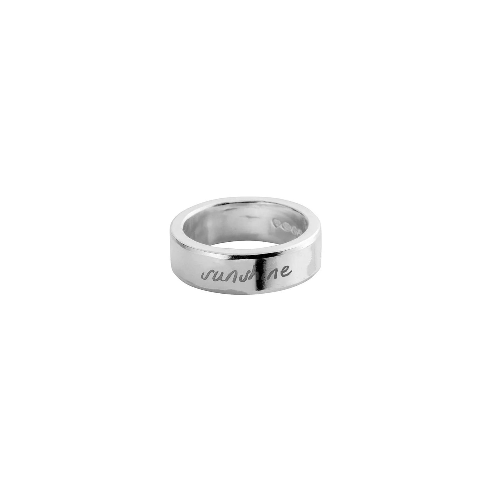 Silver Maxi Signature Ring with Handwriting