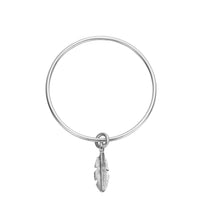 Silver Medium Feather Bangle