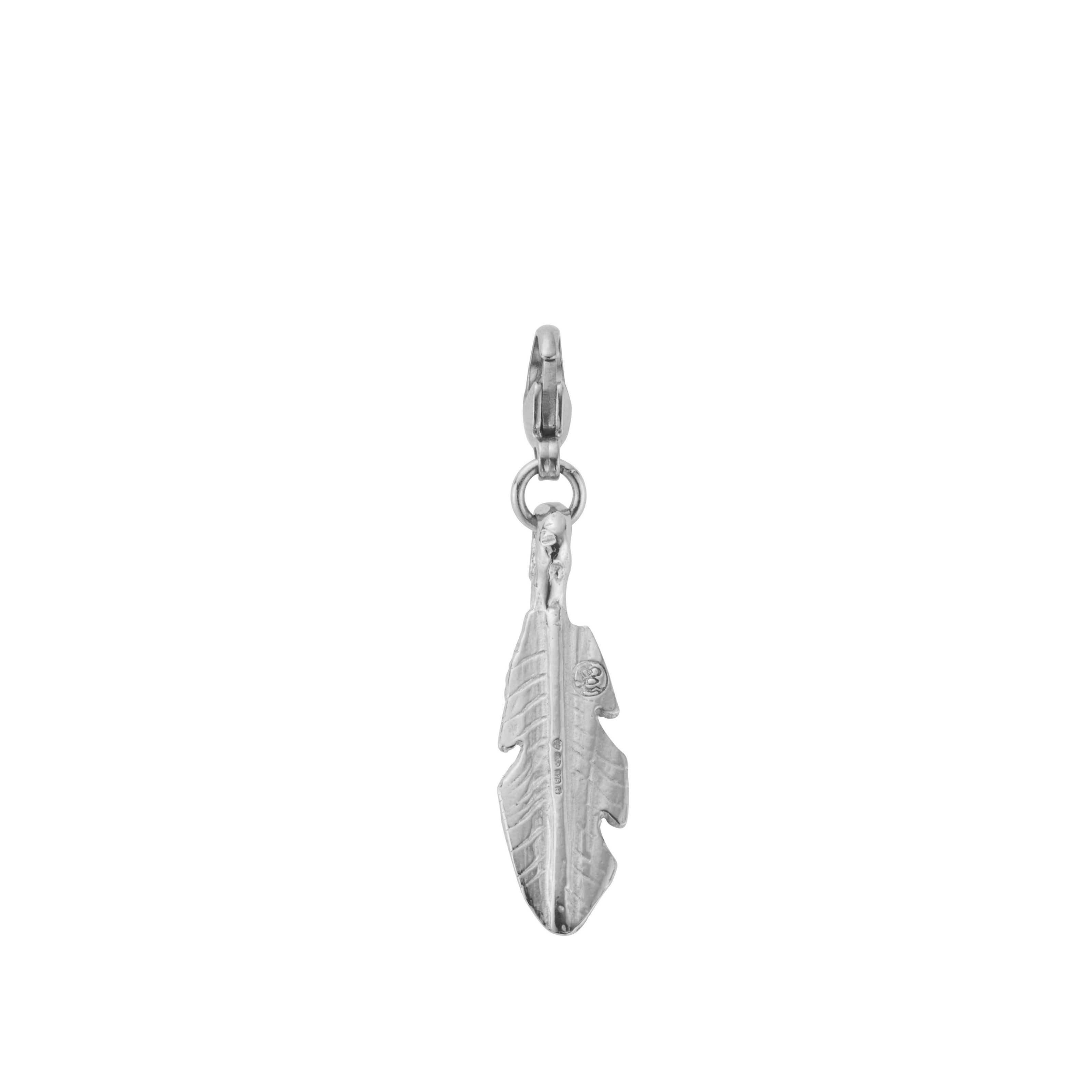 Silver Medium Feather Lobster Charm