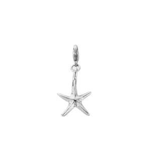 Silver Medium Starfish Lobster Charm