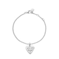 Silver Medium You Are Loved Chain Bracelet