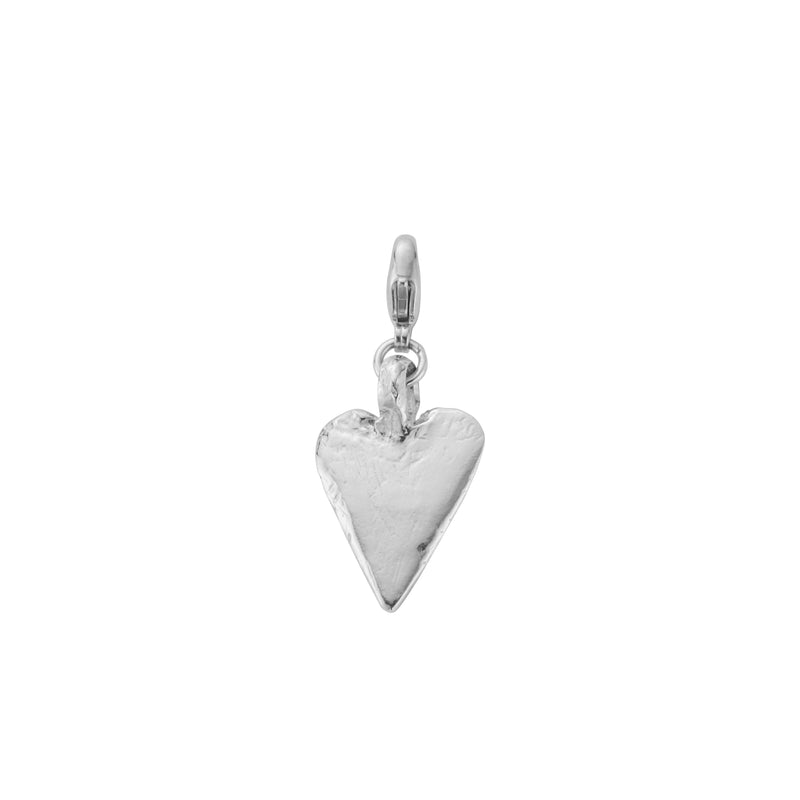 Silver Midi Heart Lobster Charm