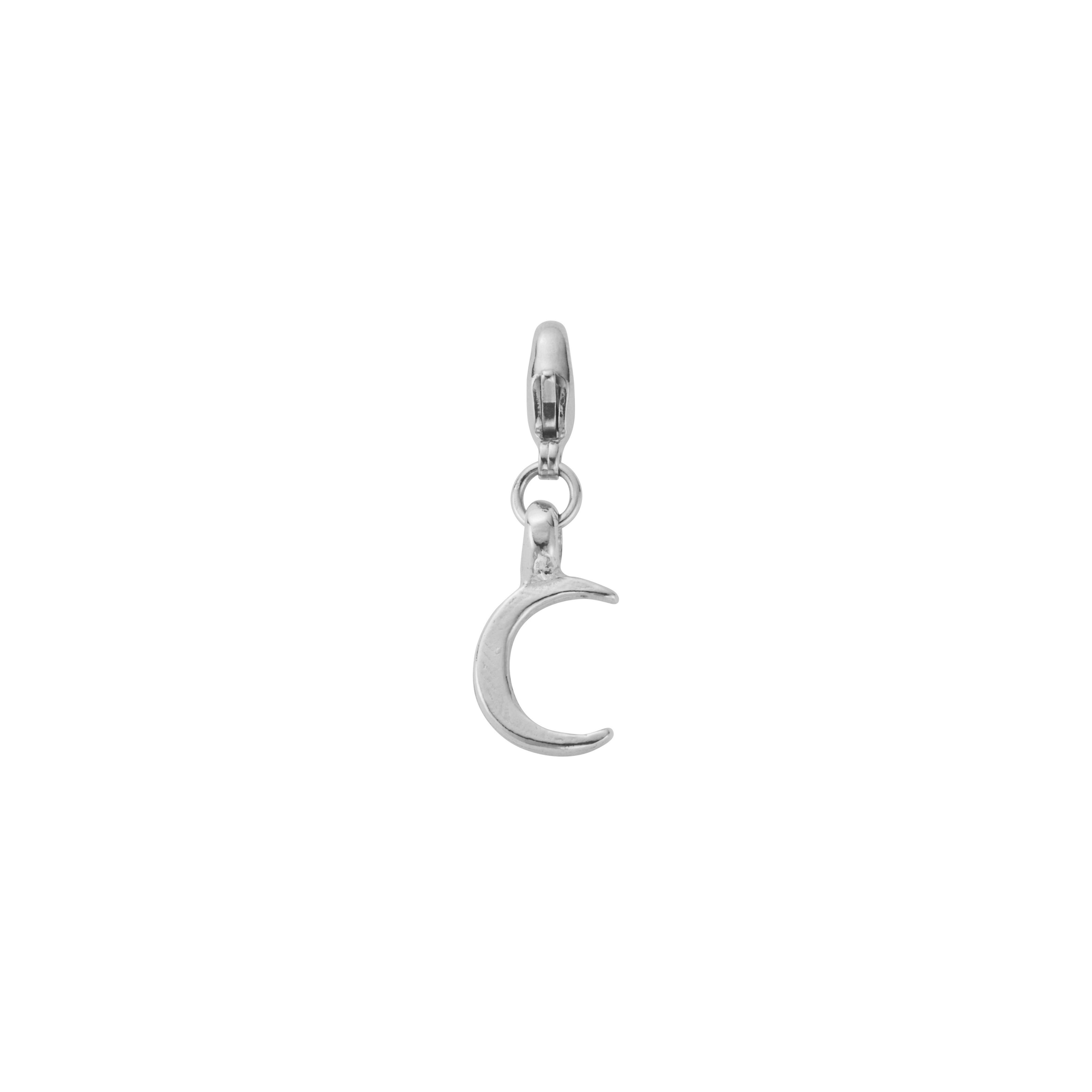 Silver Mini Crescent Moon Lobster Charm