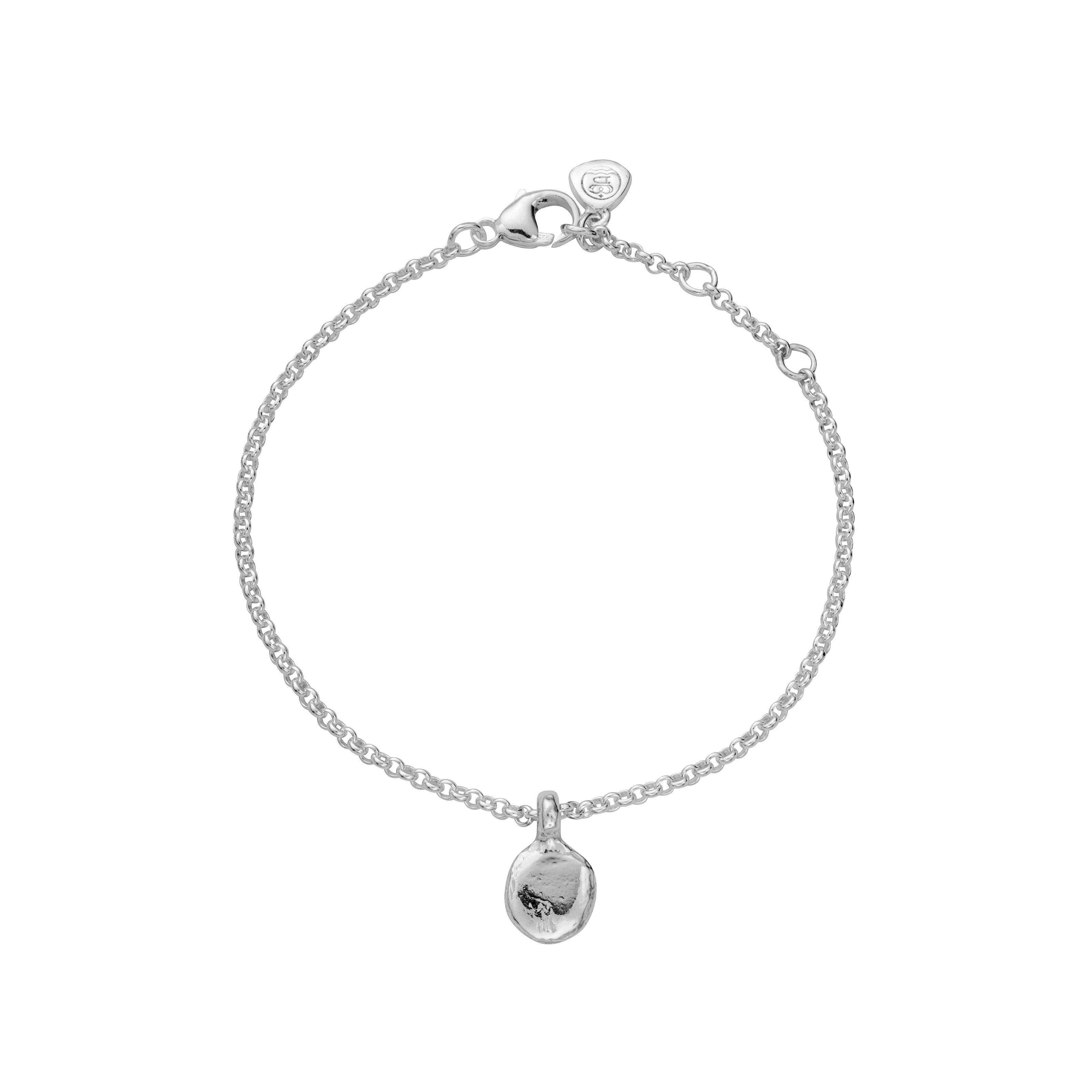 Silver Mini Disc Chain Bracelet