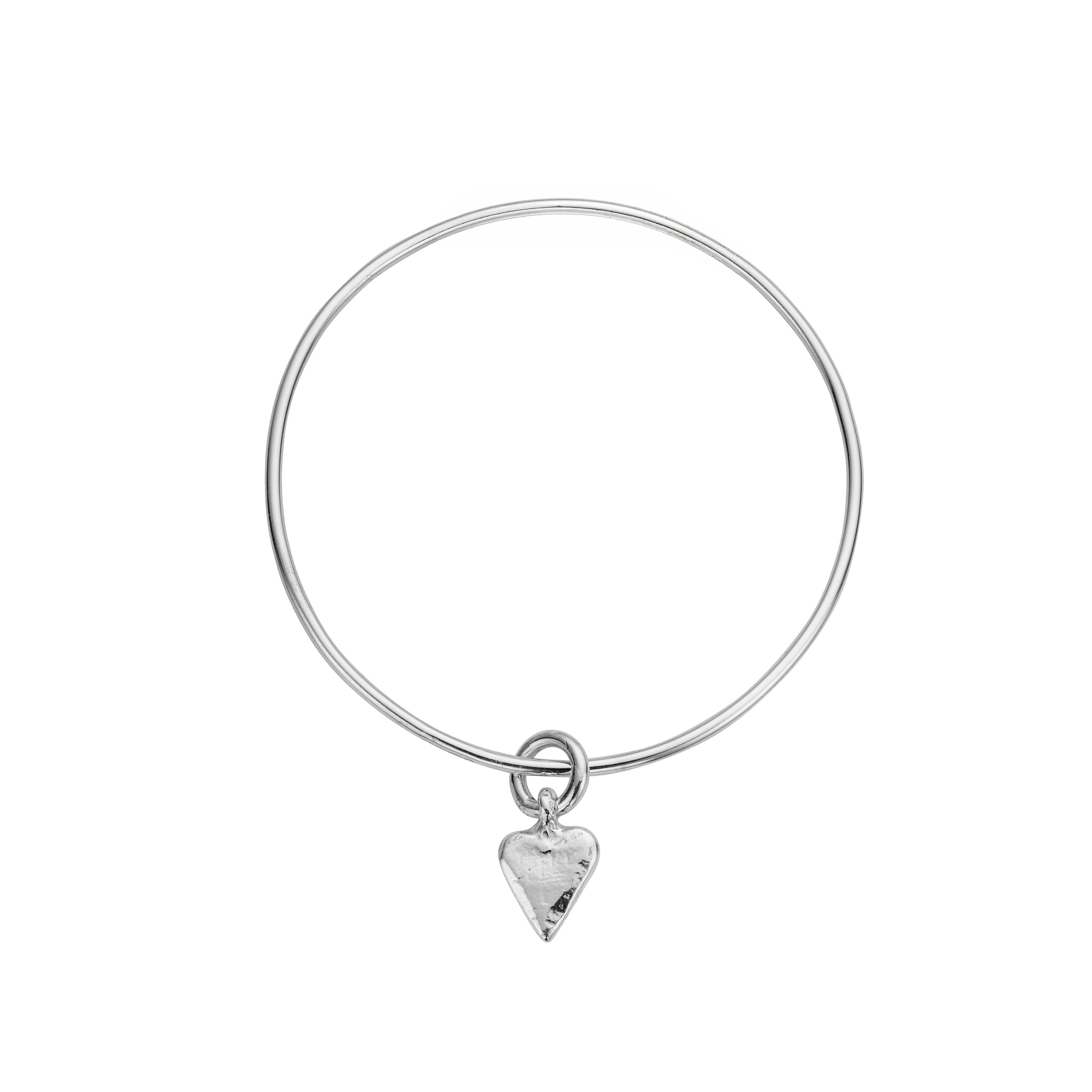 Silver Mini Heart Bangle