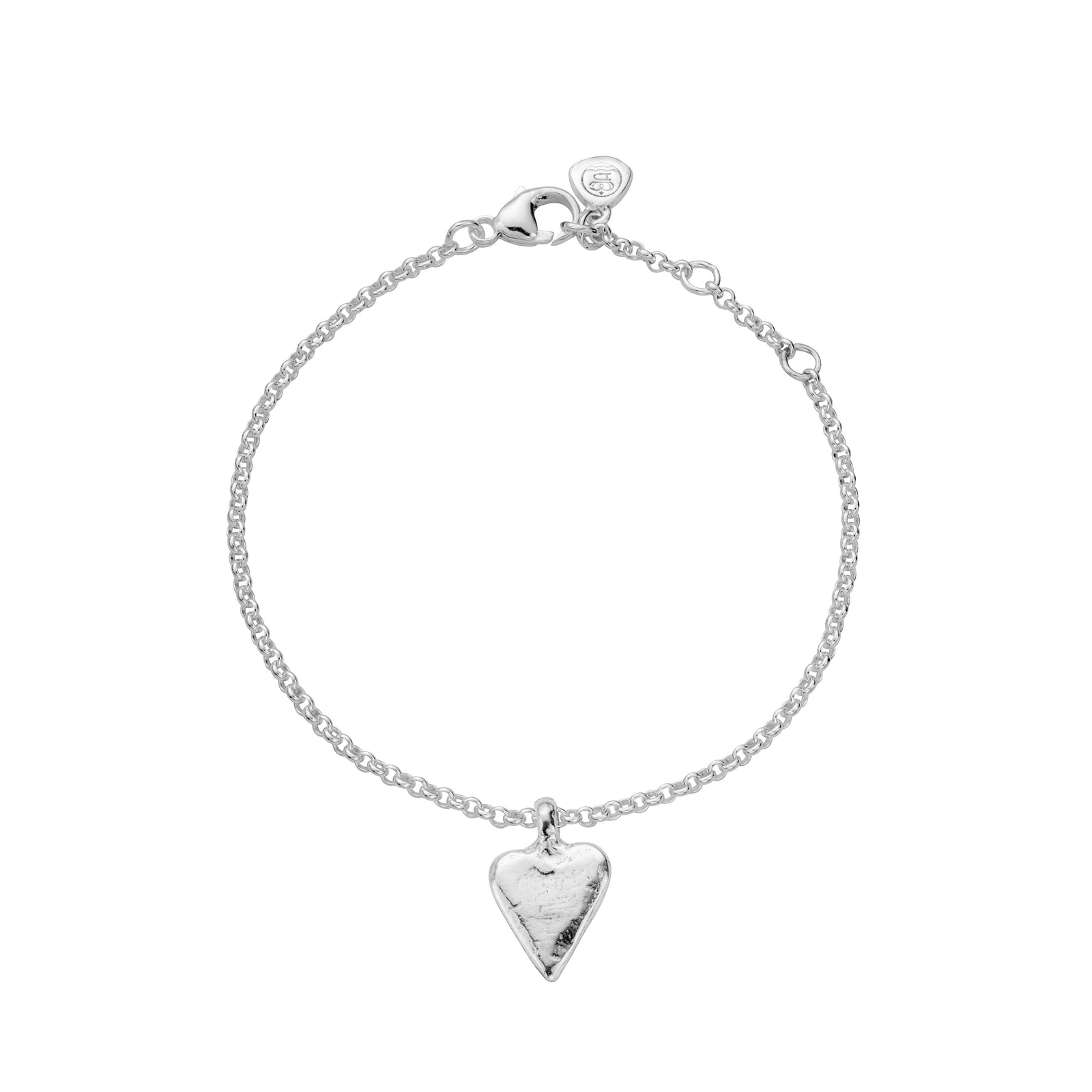 Silver Mini Heart Chain Bracelet