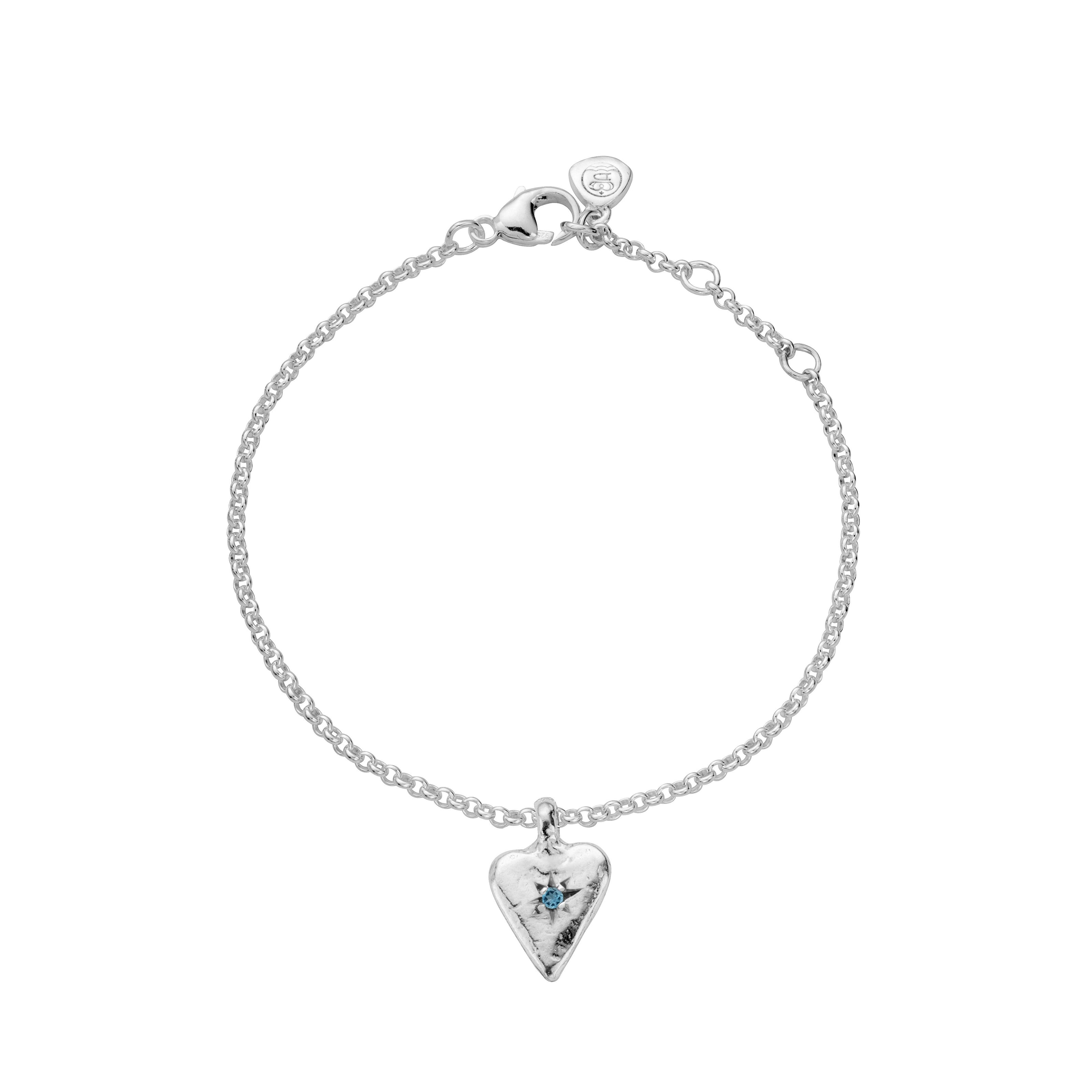 Silver Mini Heart Chain Bracelet
