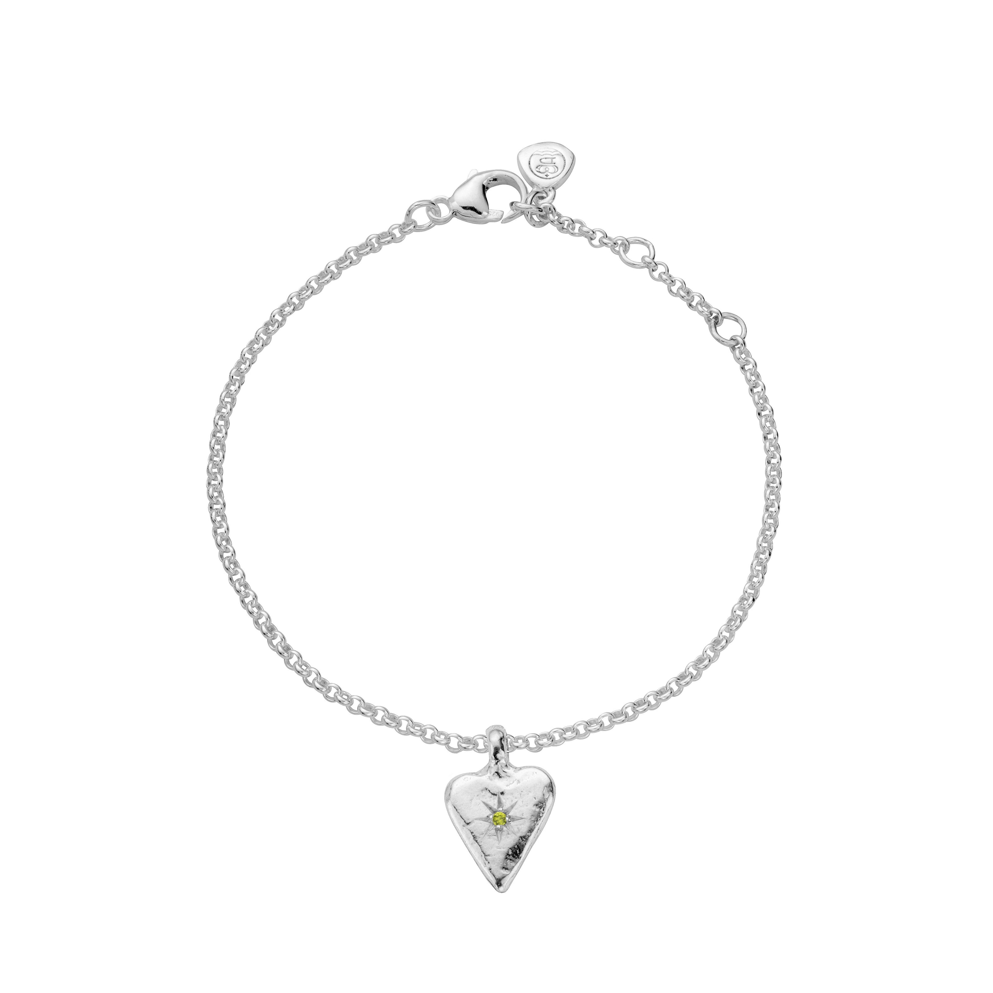 Silver Mini Heart Chain Bracelet