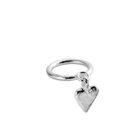 Silver Mini Heart Falling Ring