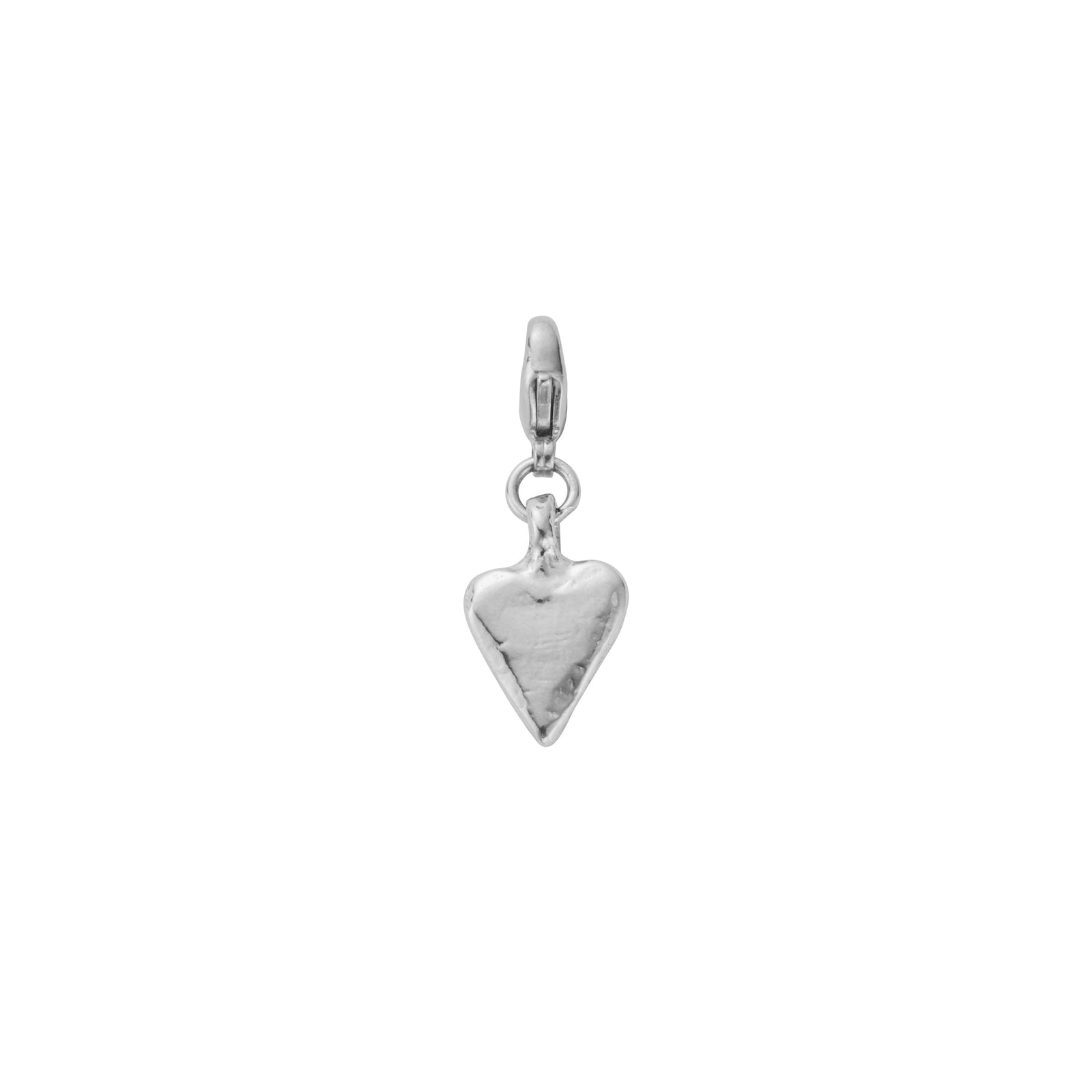 Silver Mini Heart Lobster Charm