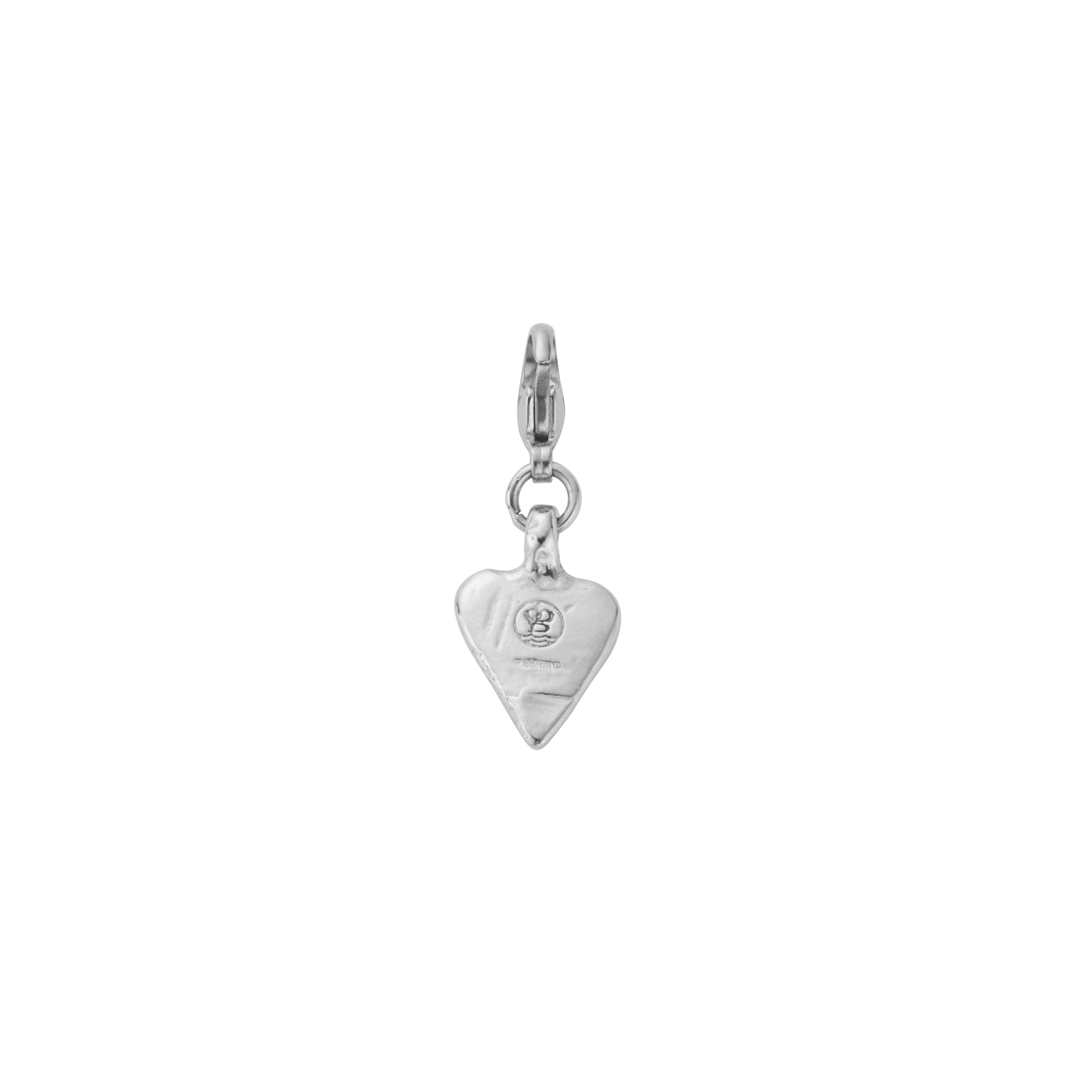 Silver Mini Heart Lobster Charm