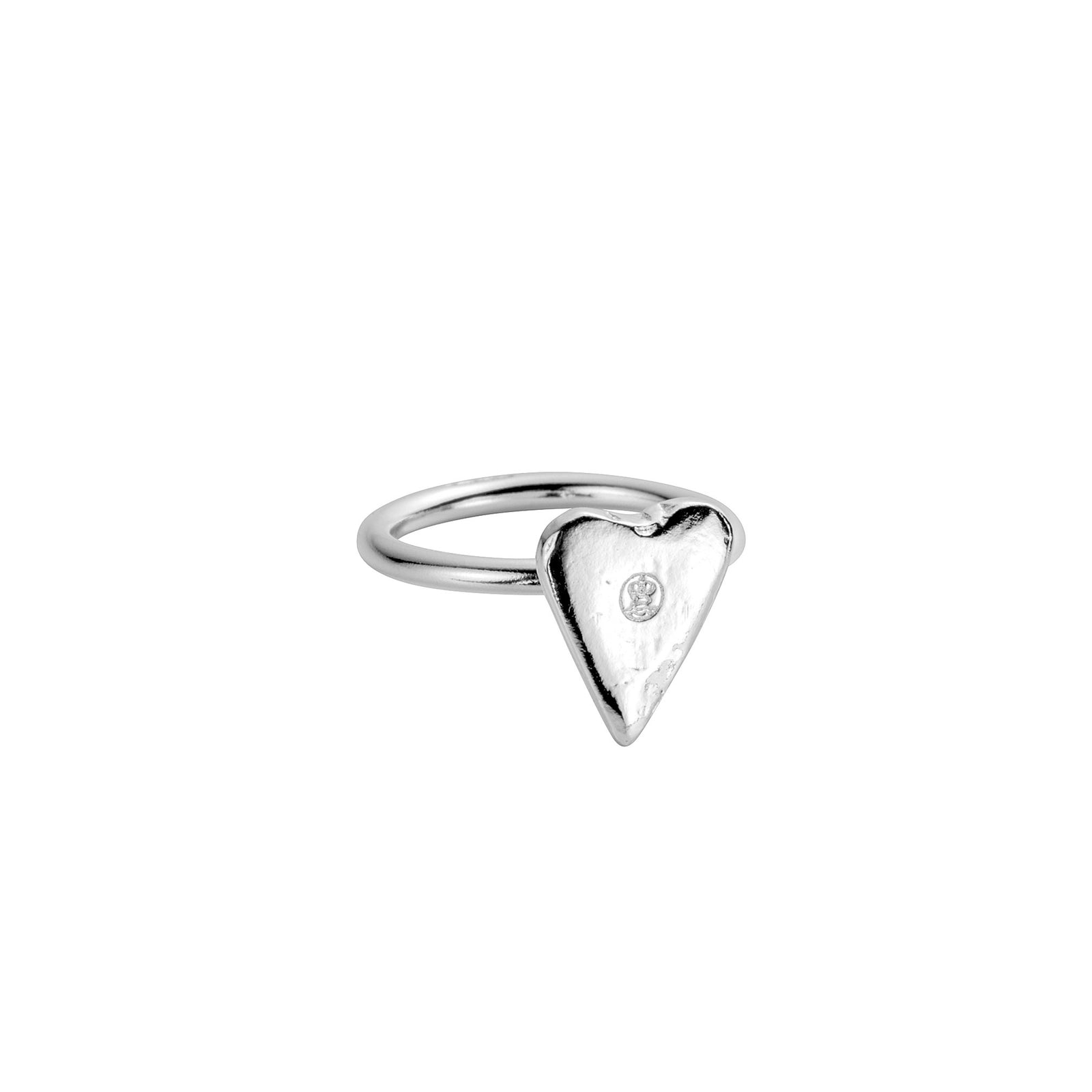 Silver Mini Heart Love Struck Ring