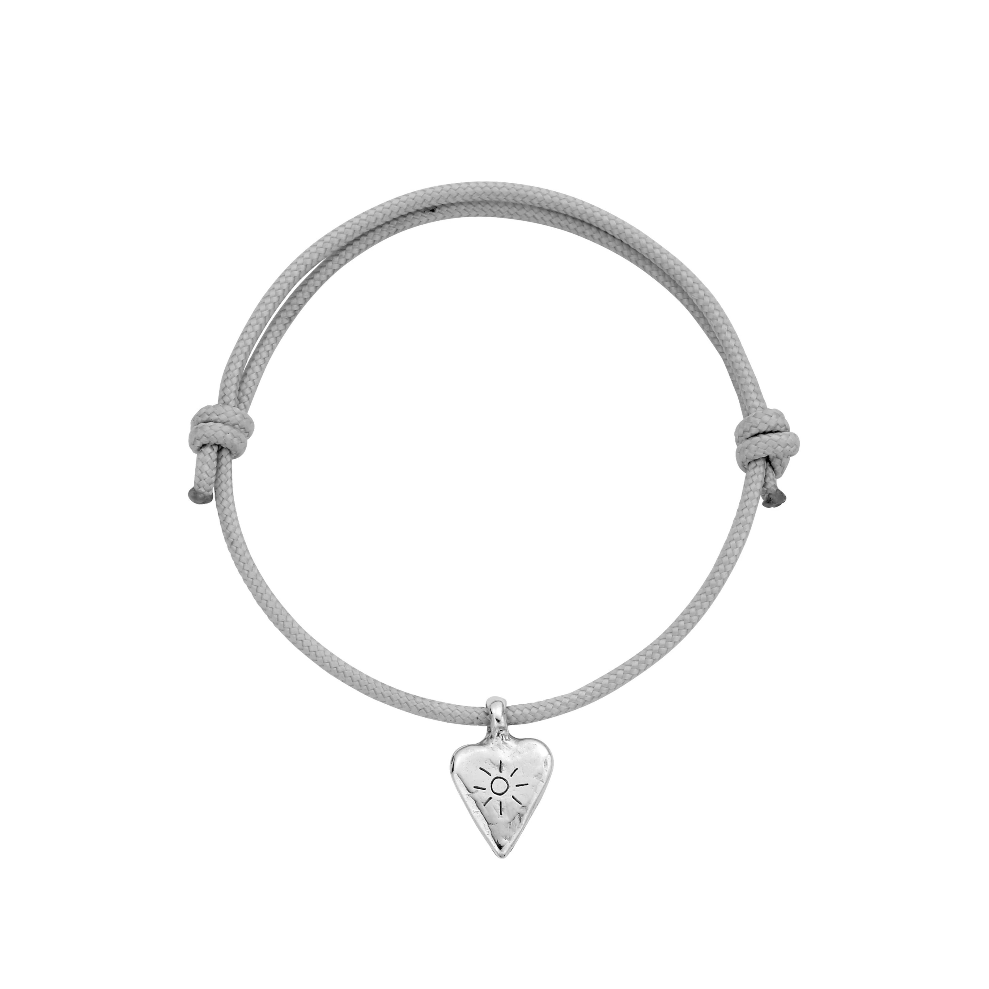 Silver Mini Heart Sailing Rope with Handwriting