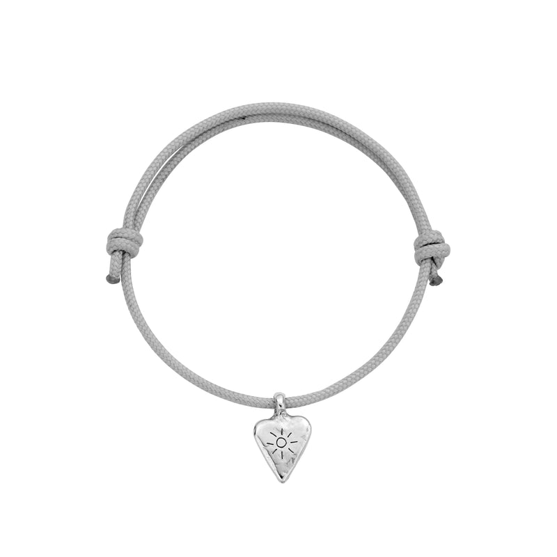 Silver Mini Heart Sailing Rope with Handwriting