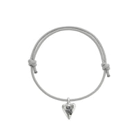 Silver Mini Heart Sailing Rope with Paw Print
