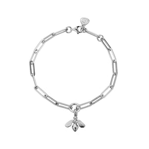 Silver Mini Honey Bee Trace Chain Bracelet