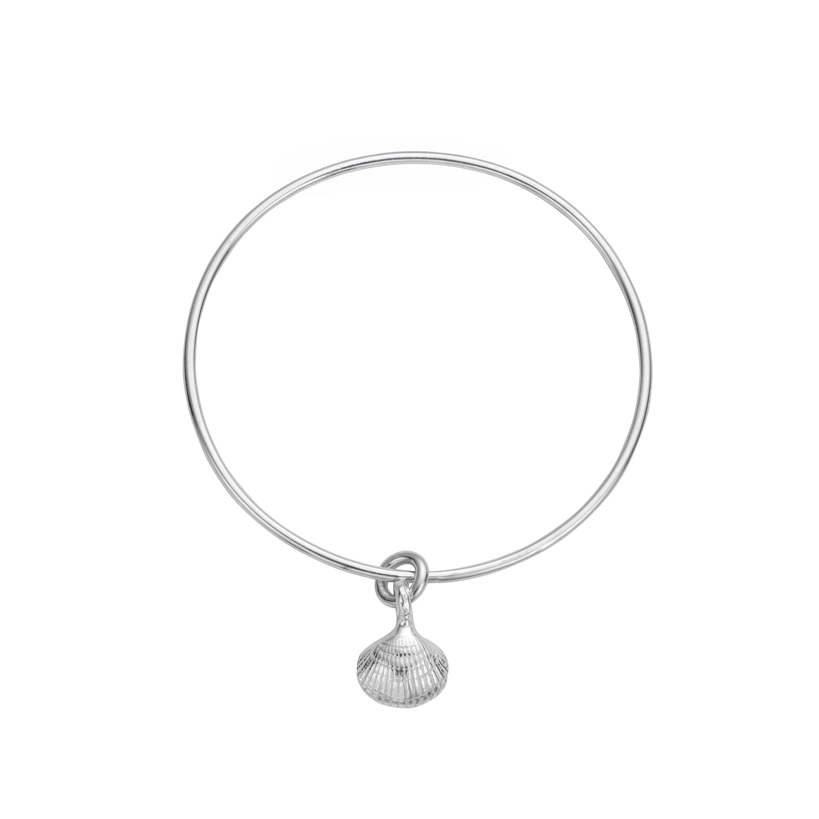 Silver Mini Shell Bangle