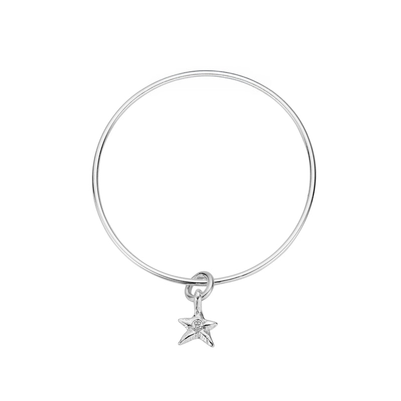 Silver Mini Star Bangle