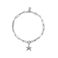 Silver Mini Star Trace Chain Bracelet
