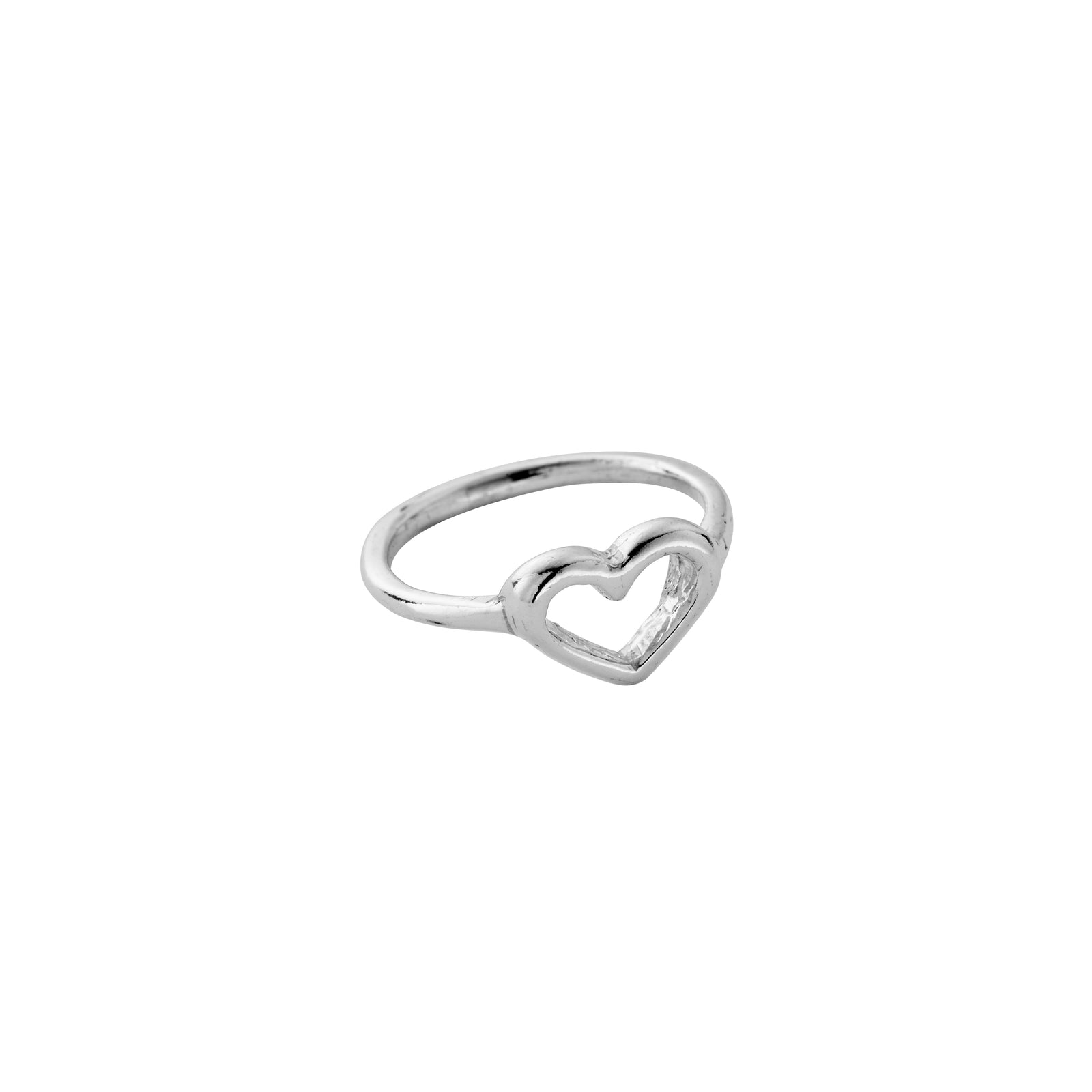 Silver Open Heart Ring