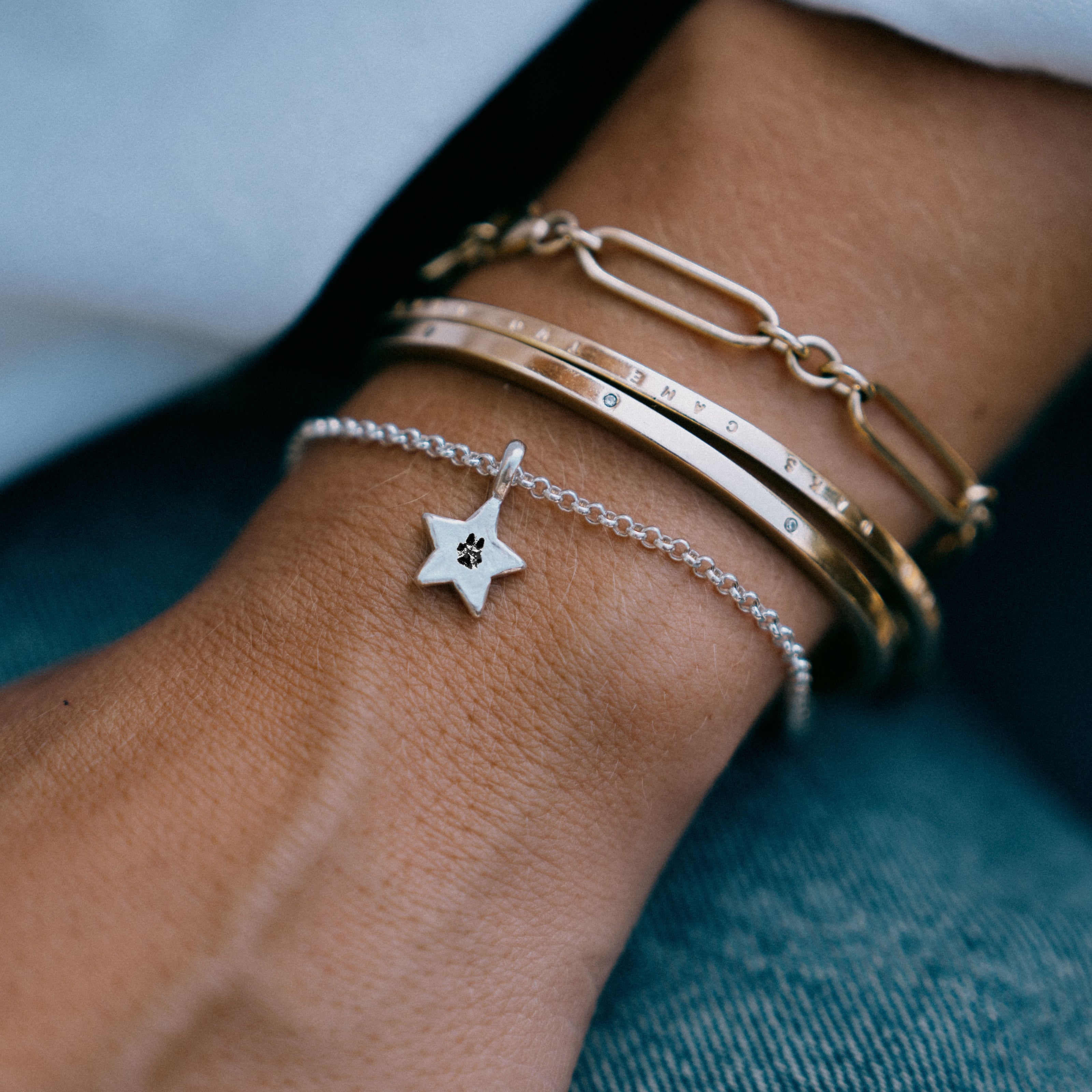 Silver Guiding Star Chain Bracelet