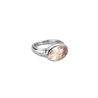 Silver Rose Quartz Treasure Ring
