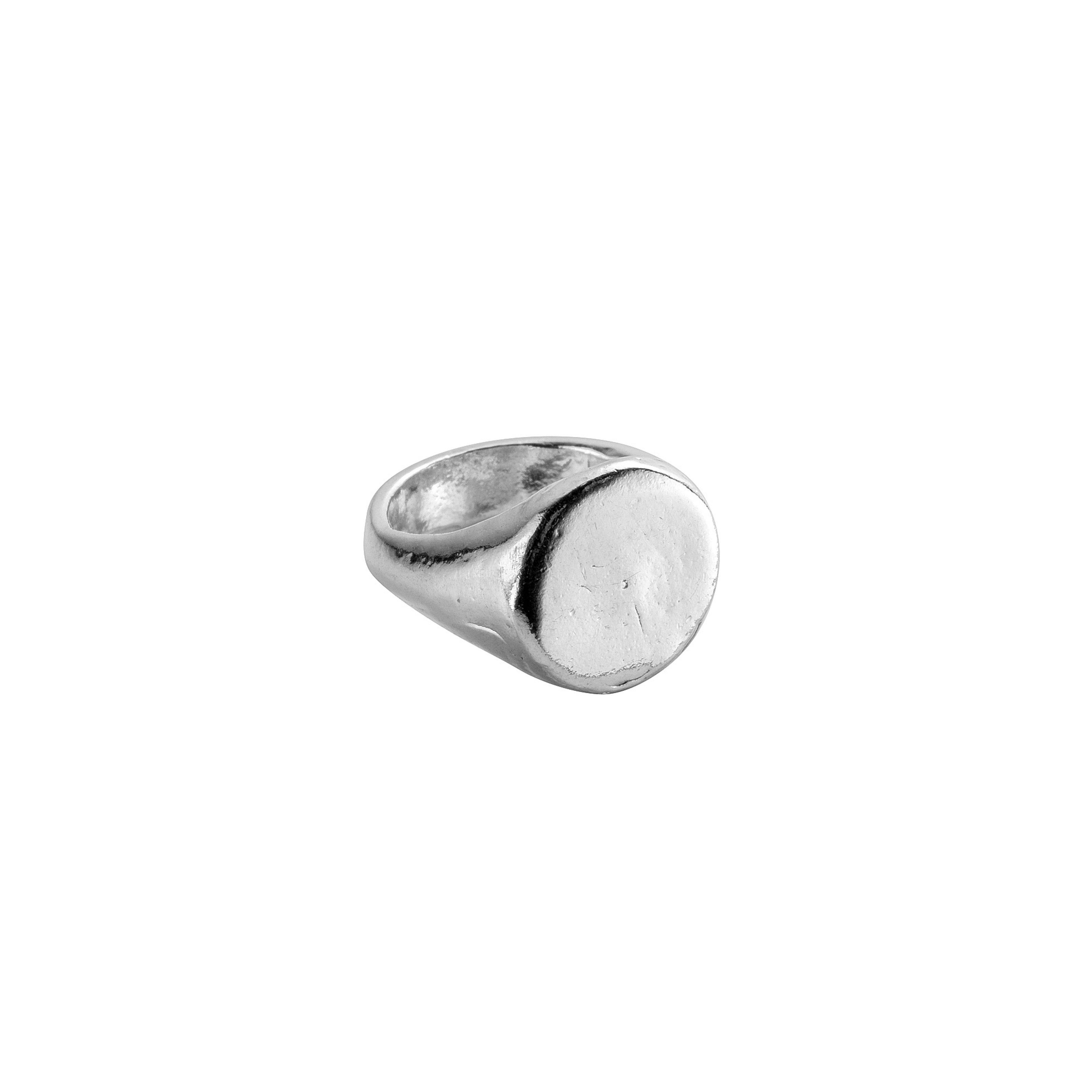 Silver Round Signet Ring