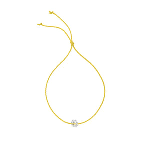 Silver Sunshine Cord Bracelet
