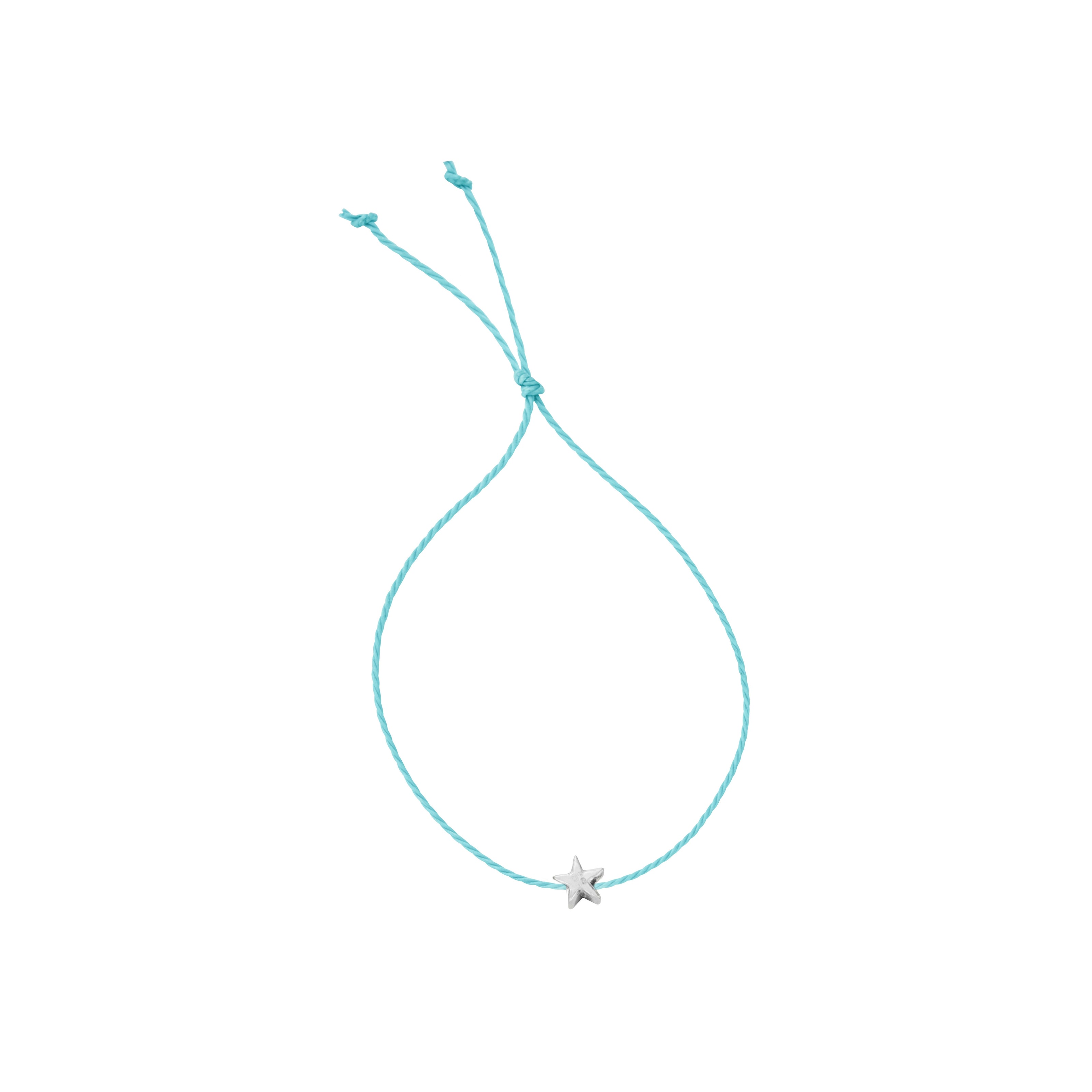 Silver Tiny Star Cord Bracelet