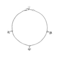 Silver Trio Baby North Star Anklet