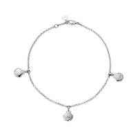 Silver Trio Scallop Shell Anklet