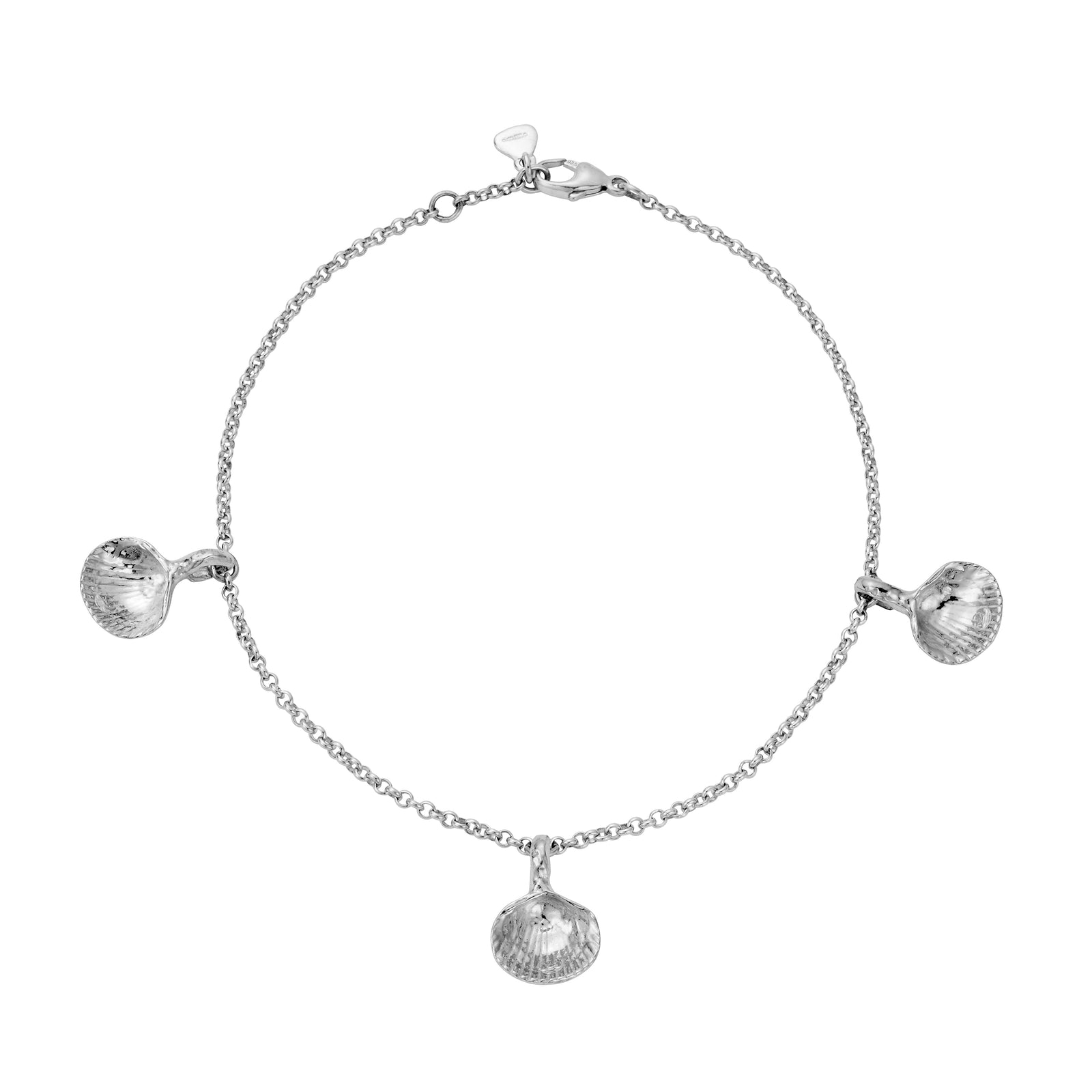 Silver Trio Mini Shell Anklet