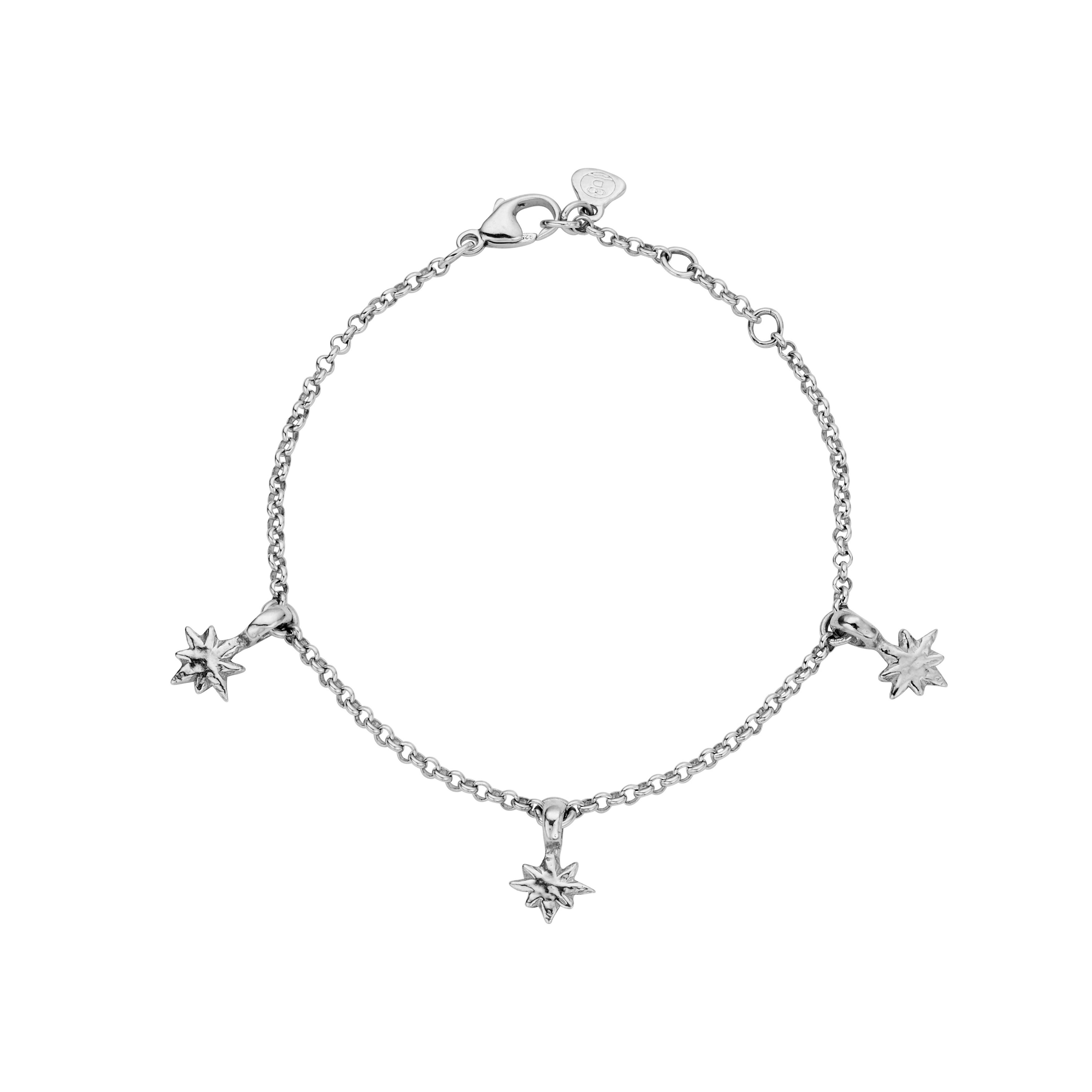 Silver Trio Baby North Star Chain Bracelet