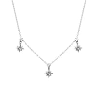 Silver Trio Baby North Star Necklace