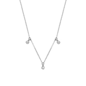 Silver Trio Diamond Necklace