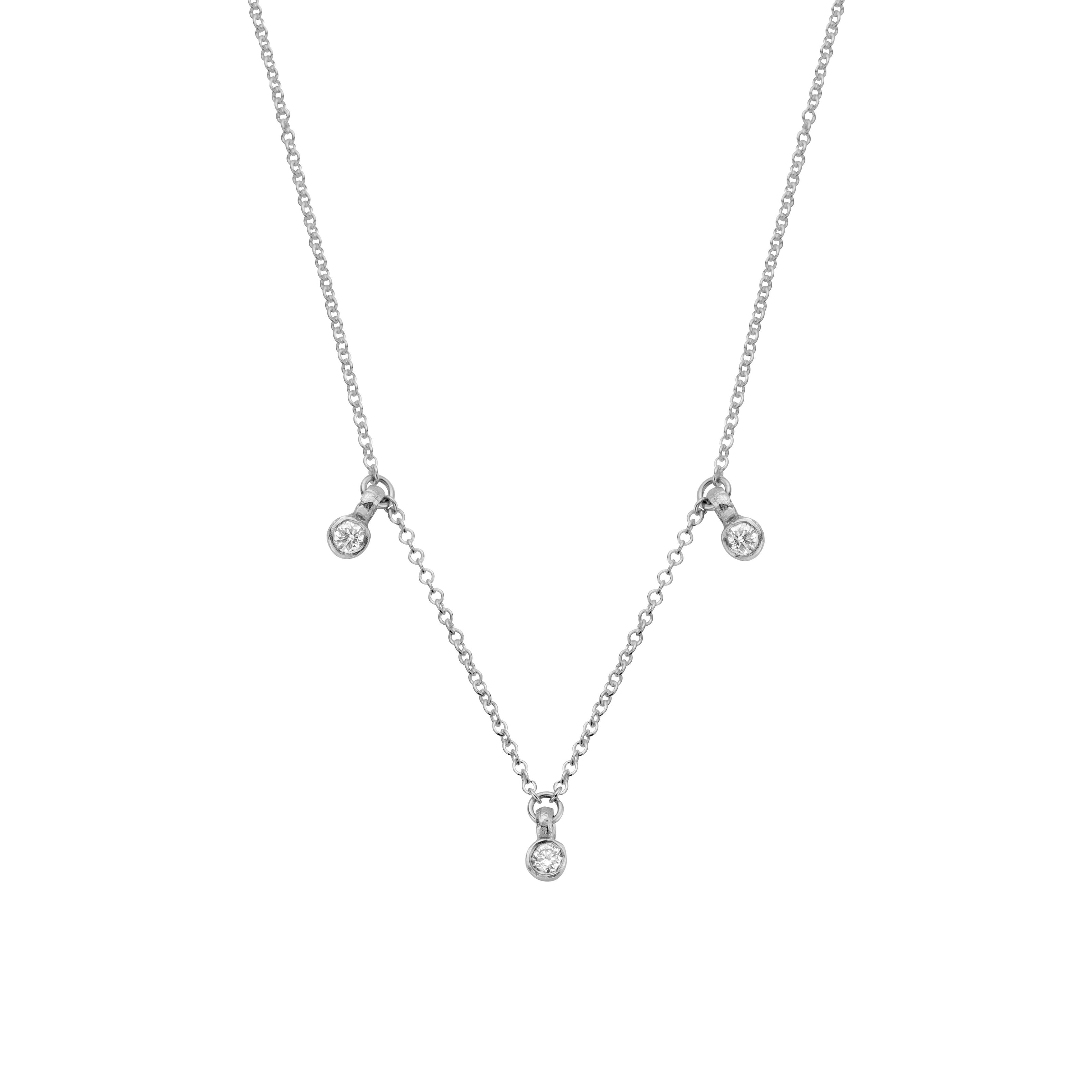 Silver Trio Diamond Necklace