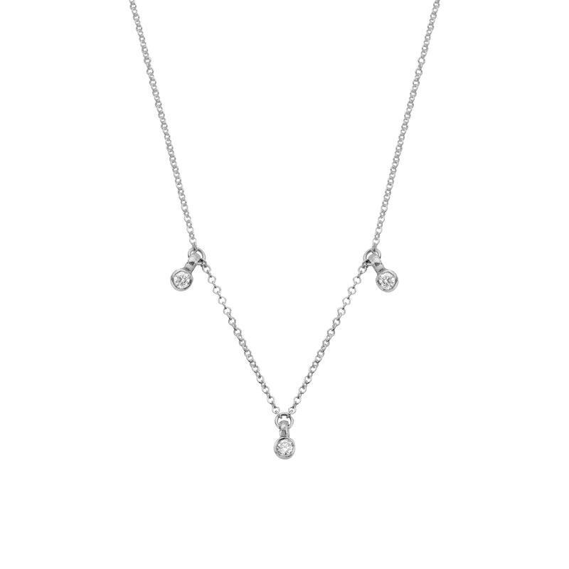 Silver Trio Diamond Necklace