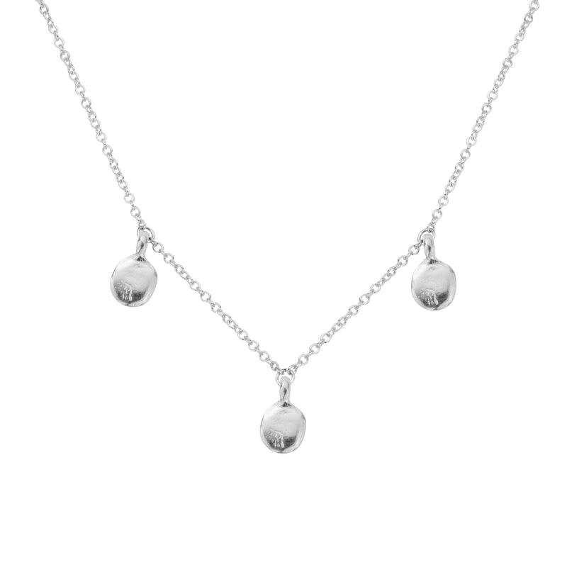 Silver Trio Mini Disc Necklace