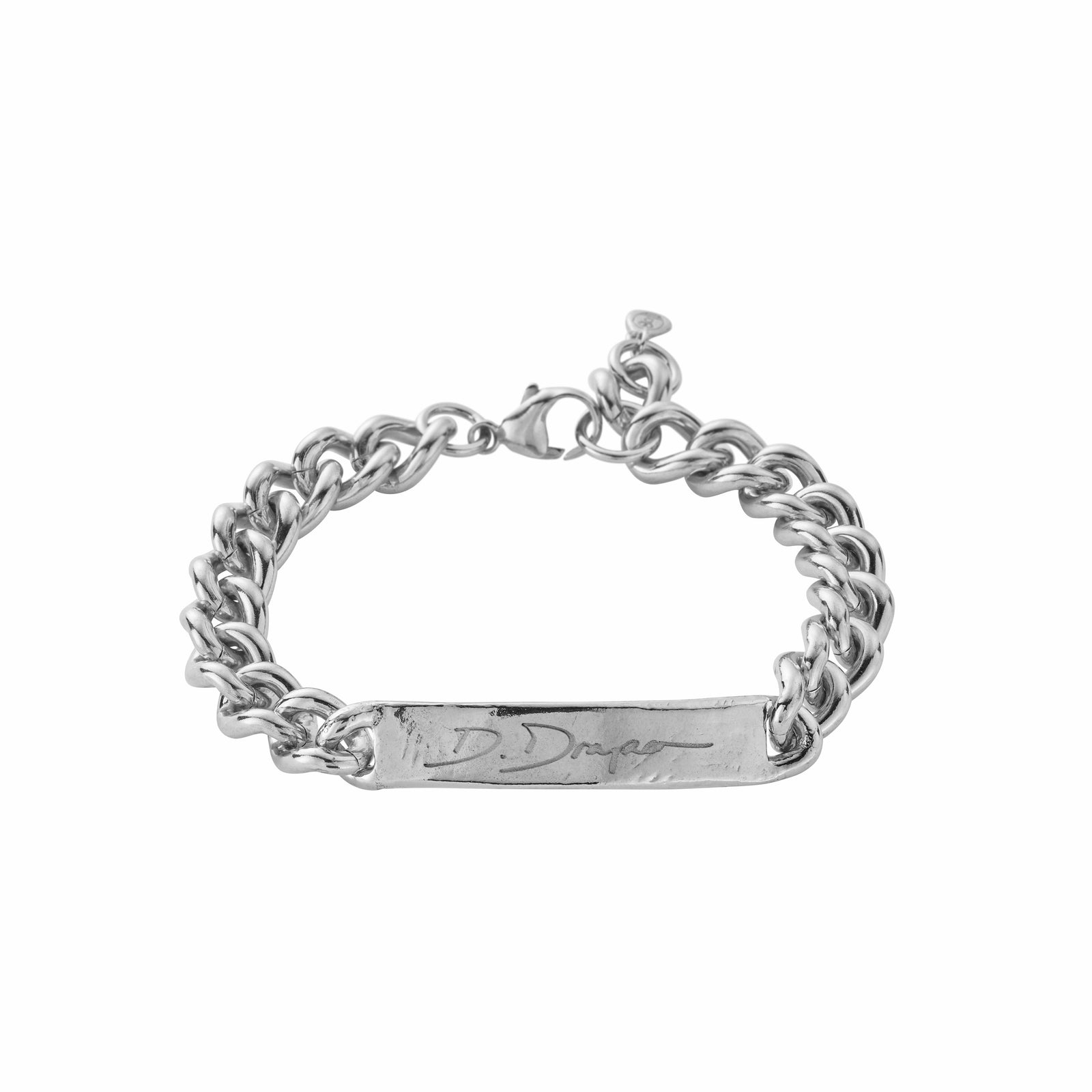 Silver Extra Large ID Bracelet with Handwriting