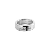 Silver Maxi Signature Ring with Handwriting