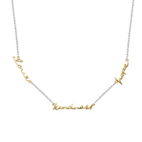 Silver & Gold Three Word Affirmation Necklace